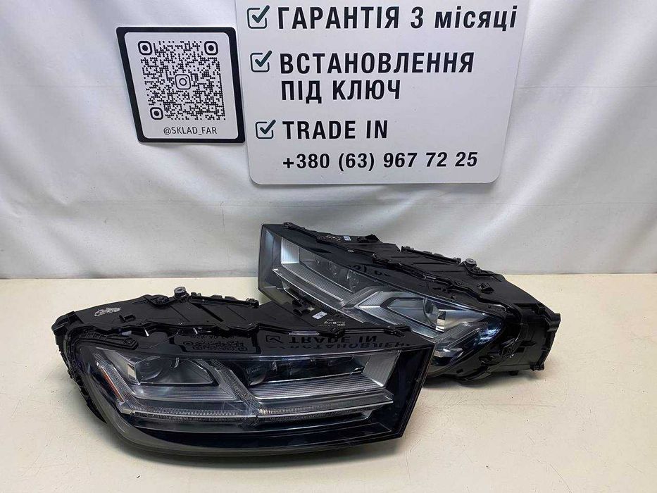 Фари оптика Ауди ку7 лед матрикс full led matrix Audi q7 4m бу обмін