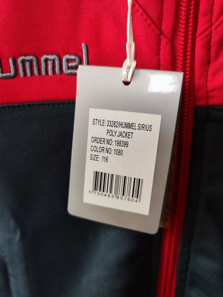 Bluza sportowa rozsuwana Hummel, rozmiar 116 cm, nowa z metką, kieszen