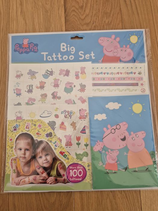 Świnka Peppa - zestaw tatuaży zmywalnych - nowy - Hasbro