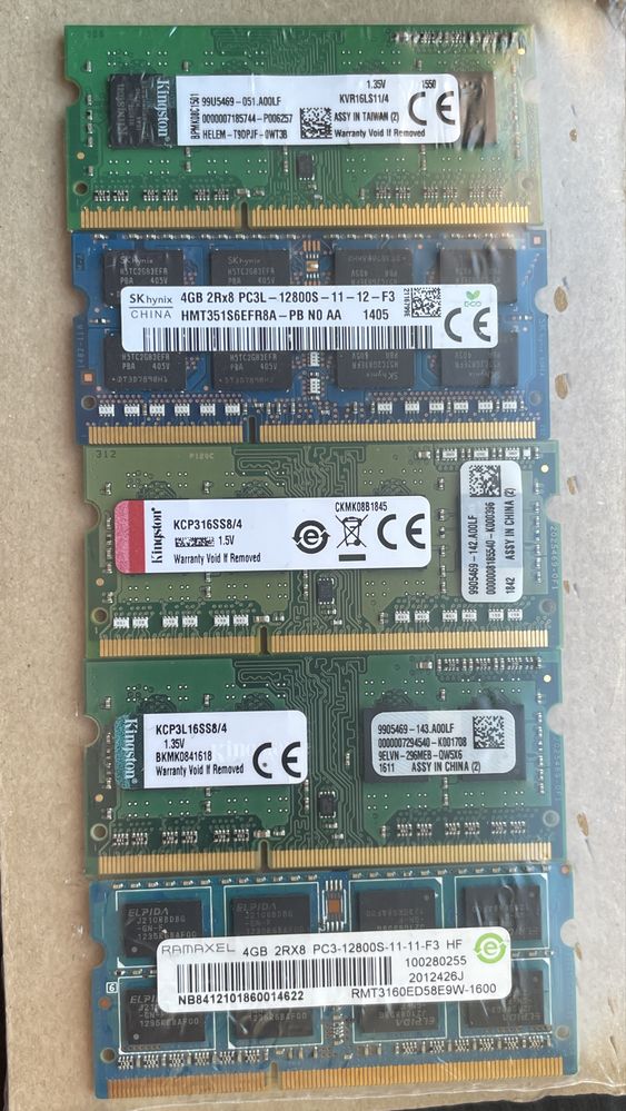 Pamiec Ram DDR3 5x4GB Rózne