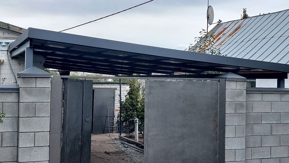 Навес для автомобиля.Козырьки .Для сада,участка .от производителя.