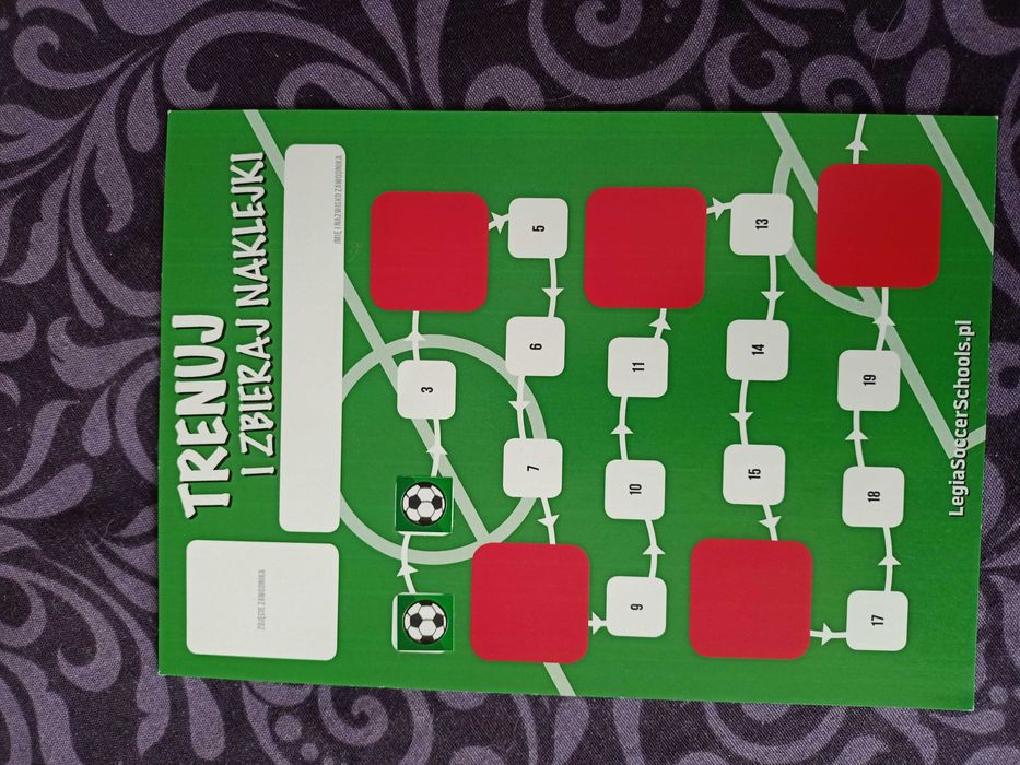 druk do nalepek "Trenuj i zbieraj naklejki" LegiaSoccerSchols