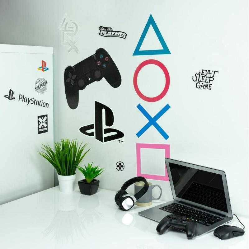 Zestaw Naklejek Na Ścianę PLAYSTATION WALL DECALS 21 Szt Nowy Poznań