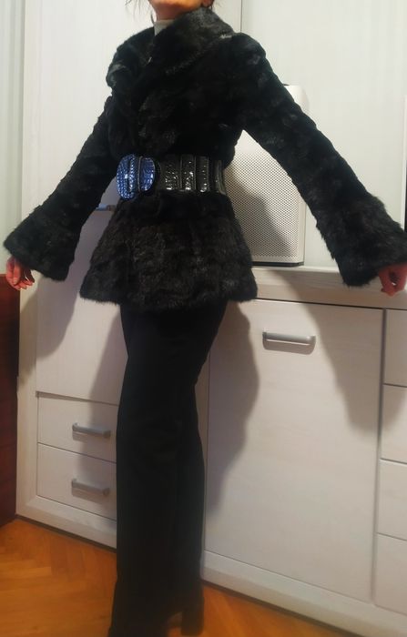 Норковый полушубок черного цвета укр.разм.44