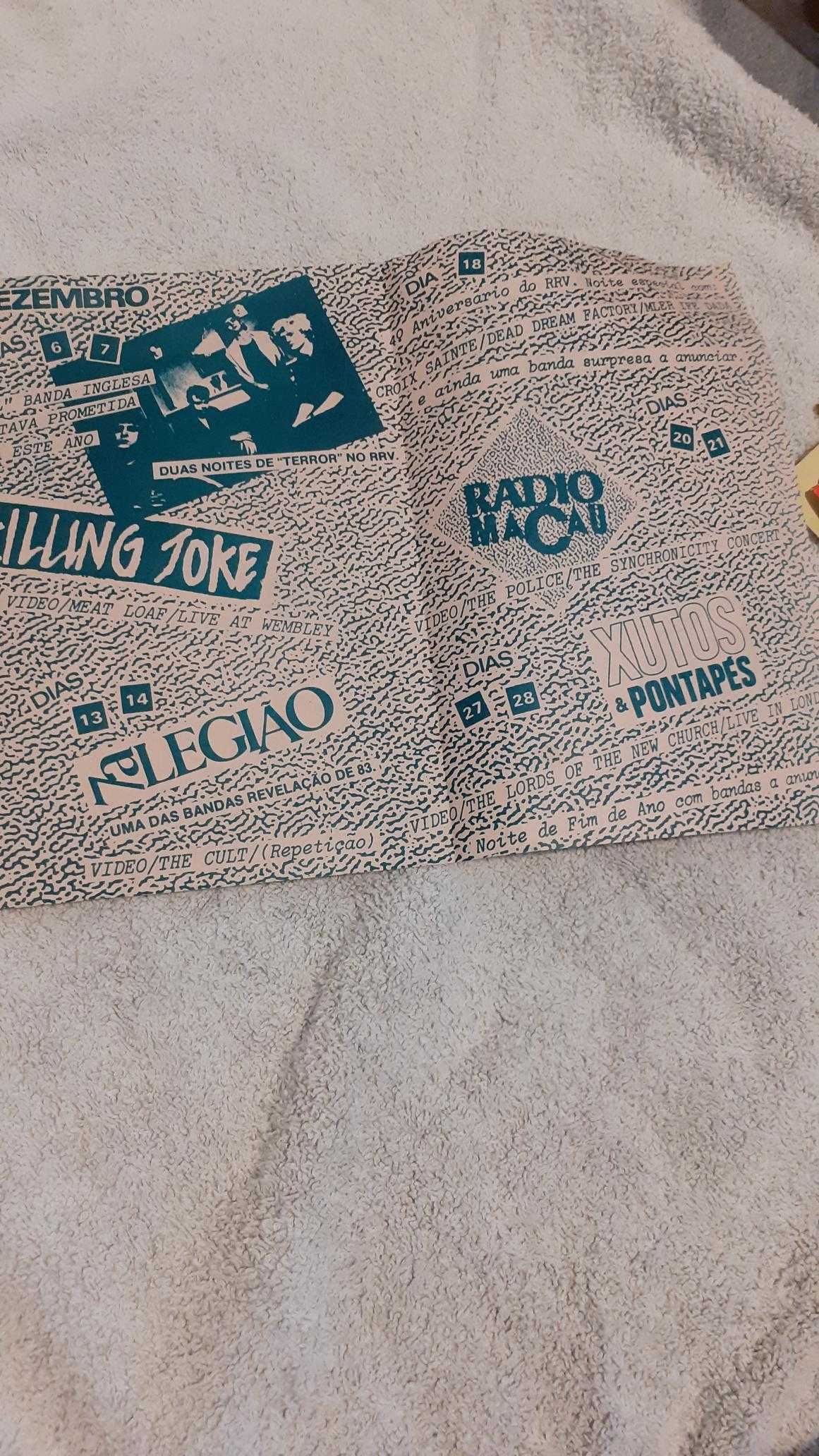 Bilhetes concertos antigos e panfletos coleção vintage