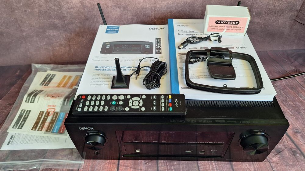 Amplituner 7.2 Denon AVR-X3100 Wifi Bluetooth 4K60P Spotify Vtuner DSD