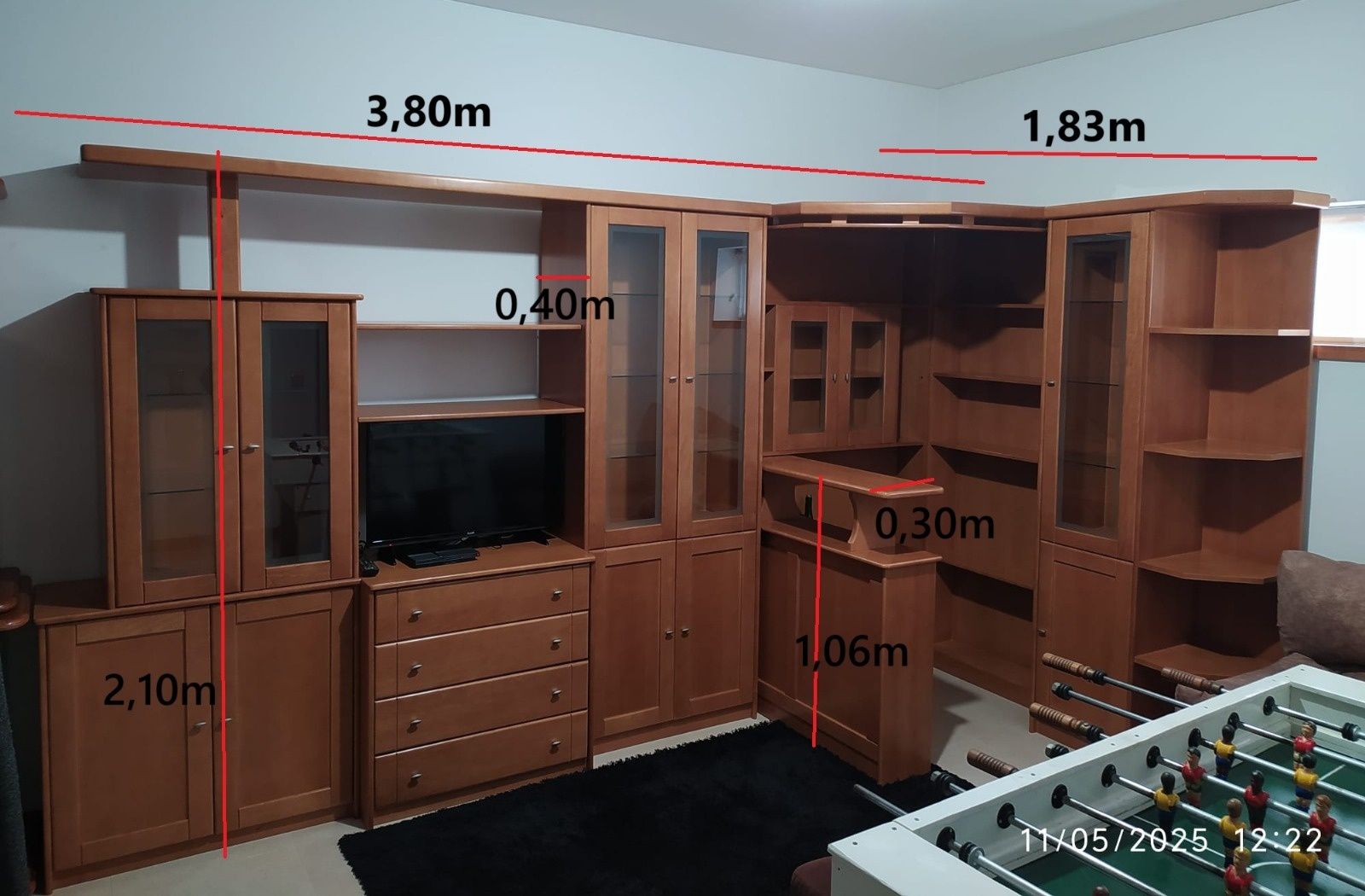 Móvel para Sala (3,60m x 1,84m x 0,45m)