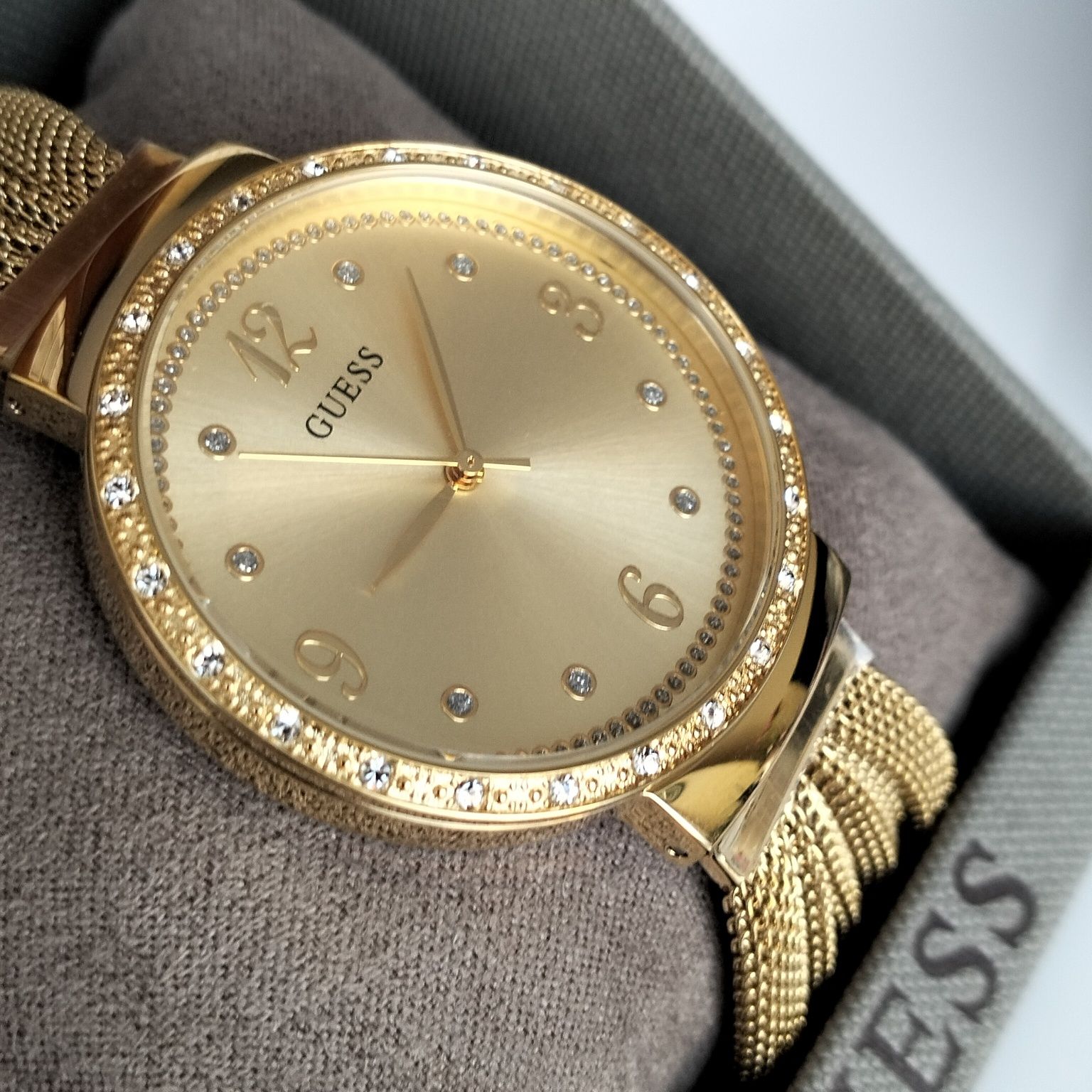 Жіночий годинник Guess, срібло, позолота
