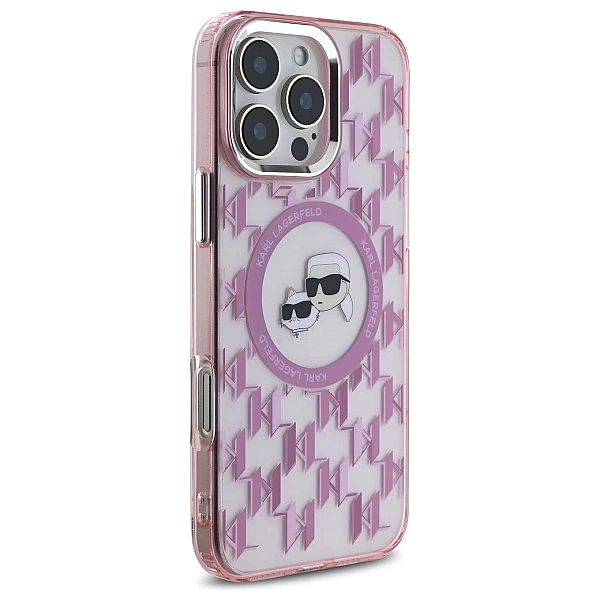 Etui Karl Lagerfeld IML Monogram Karl & Choupette Head MagSafe na iPho