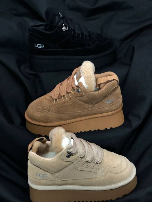 Кросівки UGG lowmel жіночі зимові на хутрі натуральний замш