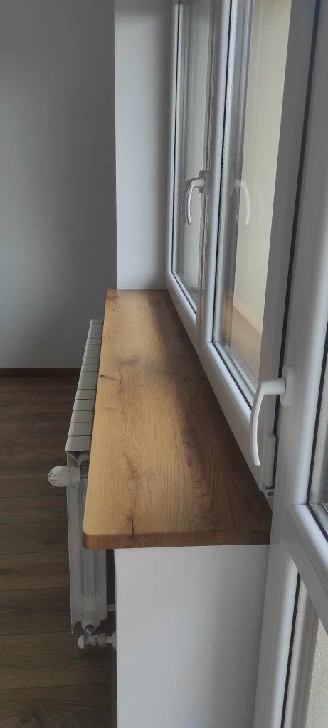 Parapety dębowe. Parapet drewniany