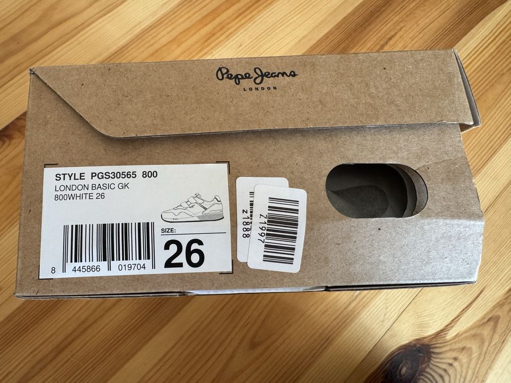 Sneakersy Dla Dziewczynki Pepe Jeans Różowo Białe na Rzepy