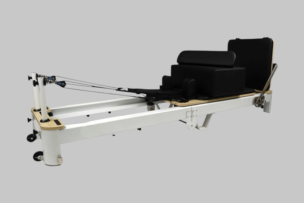 Reformer Do Pilatesu Składany Biały Krause Fitness
