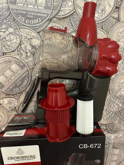 Пилосос ручний Crownberg СВ 672 2500 Вт з турбощіткою і Hepa фільтром