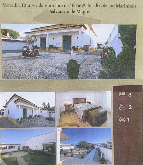 Moradia T3 Marinhais (Salvaterra de Magos)