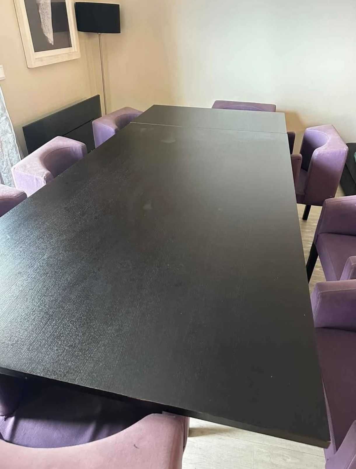 Vendo mesa wengue extensível para 12 pessoas e 8 cadeiras