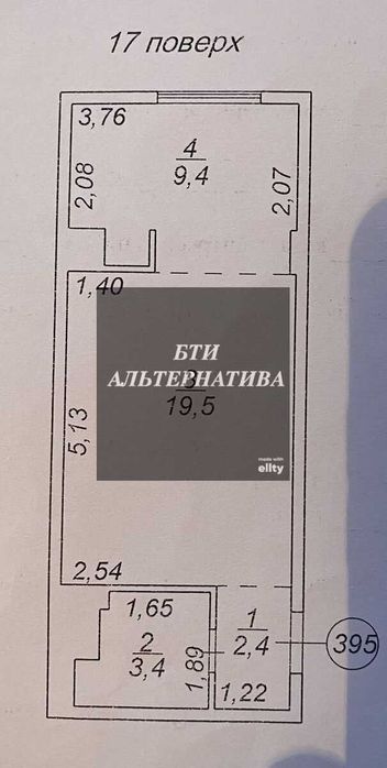 Продам 1-ком. квартиру на Радужном