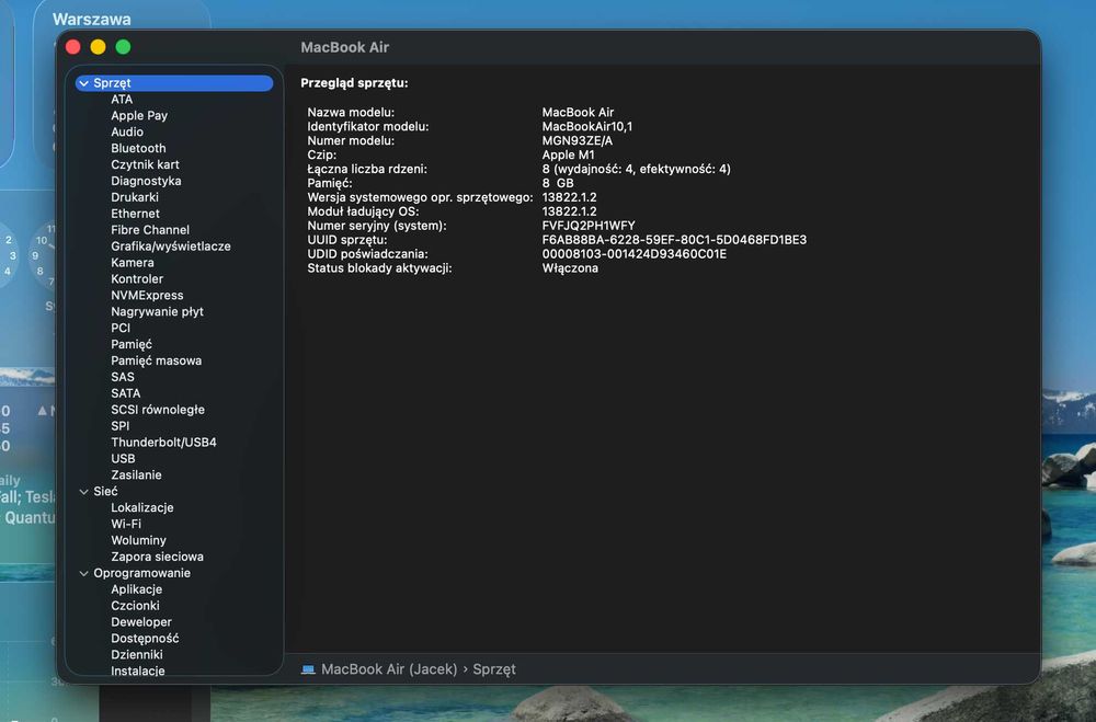 MacBook Air M1 13.3" / 8GB RAM / 256GB SSD