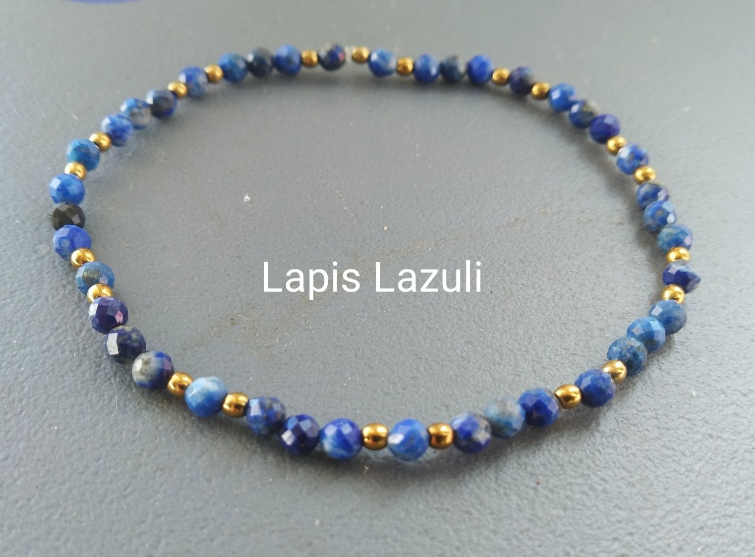 Bransoletka LAPIS LAZULI 3,2mm.kamienie naturalne