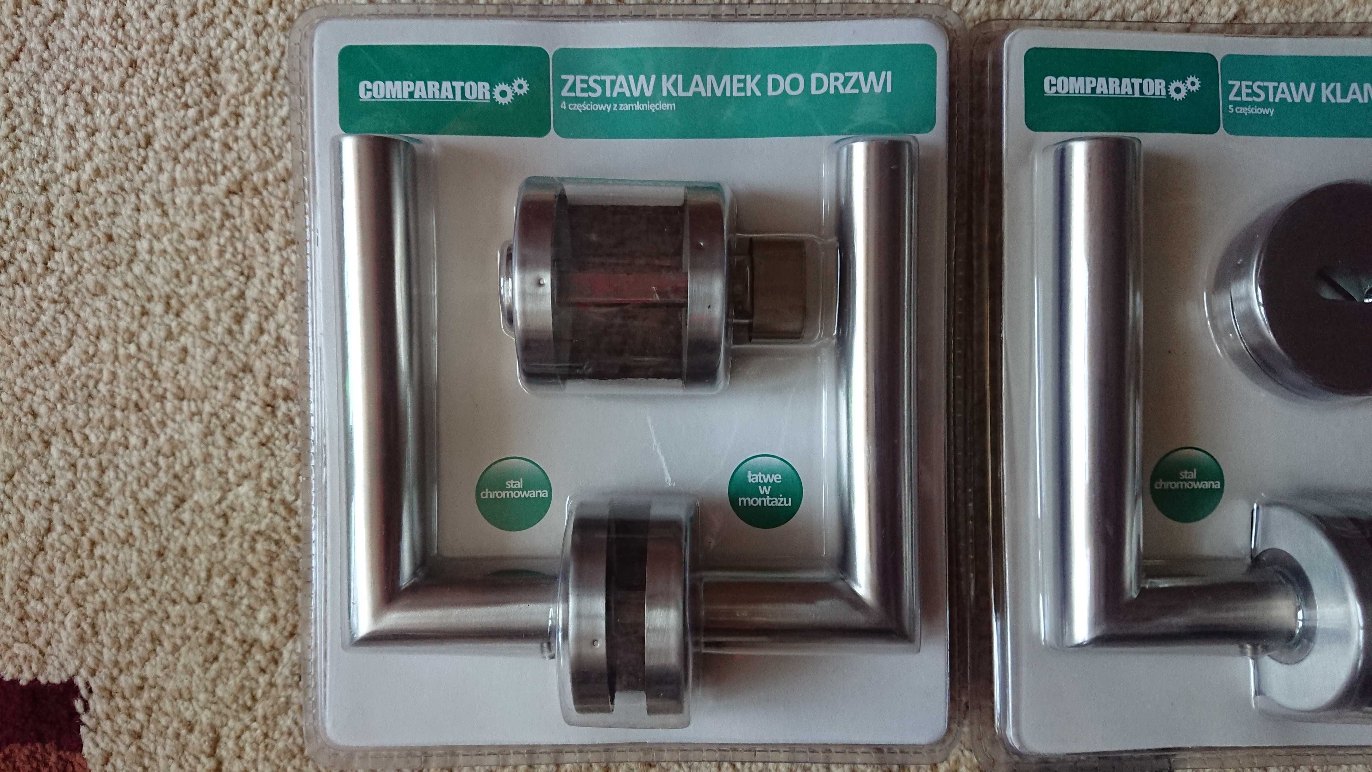 Zestaw klamek do drzwi 4/5 częściowy COMPARATOR 3 sztuki