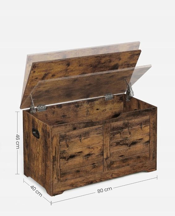 Skrzynia do przechowywania ławka ze schowkiem pojemnik LOFT 40x80x46cm