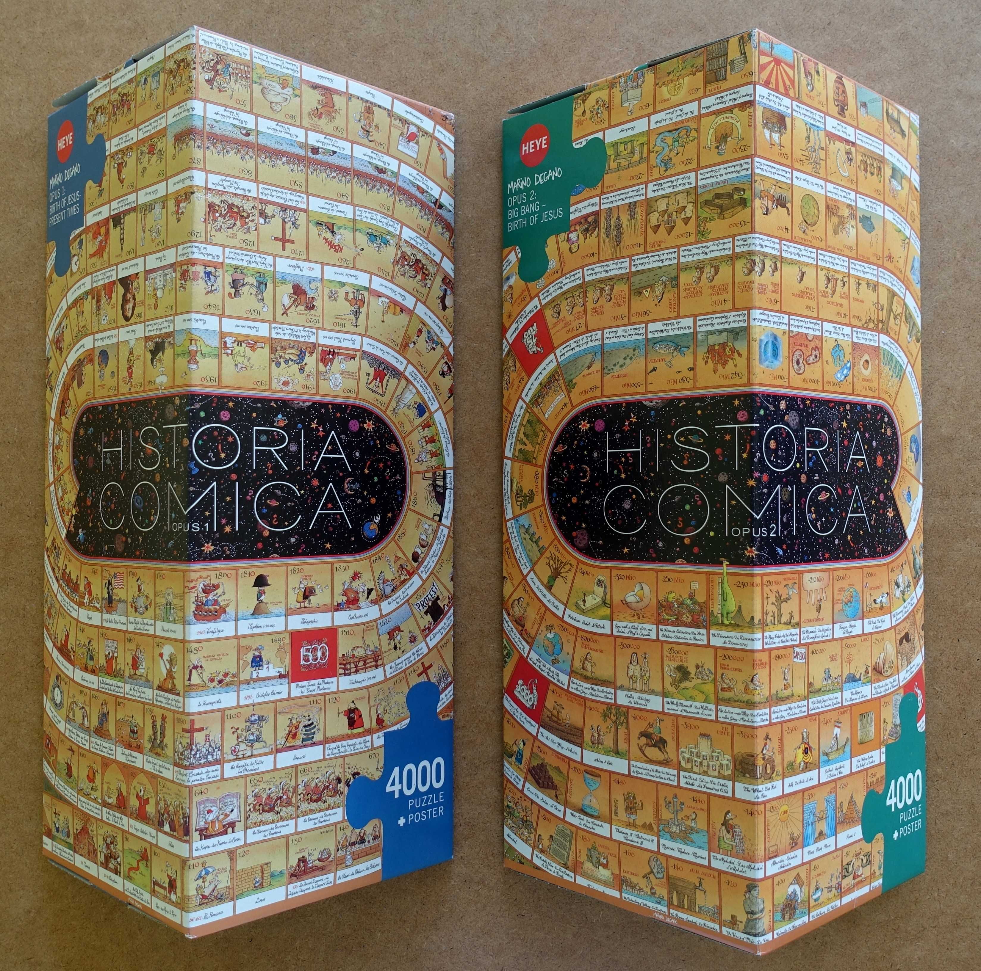 Puzzle Heye 2x 4000 - Historia Comica Opus 1 & 2, STAN BDB!