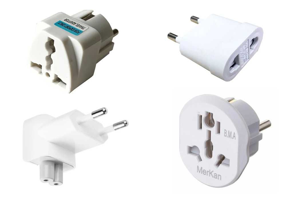 Якісні мереживі перехідники євро вилка Travel adaptor White Apple