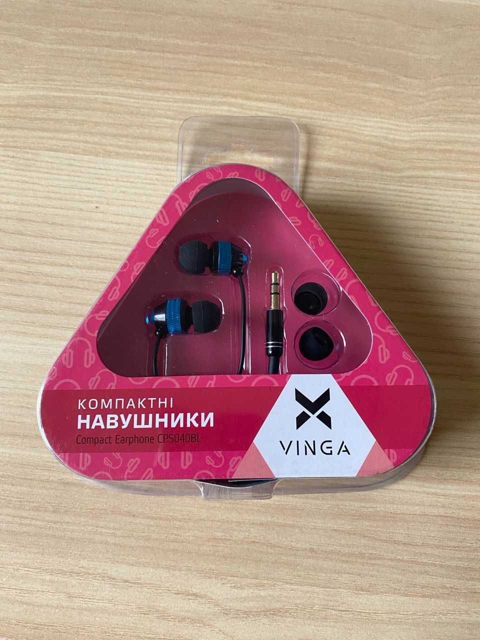 НОВІ компактні навушники Vinga CPS040 3.5 MM