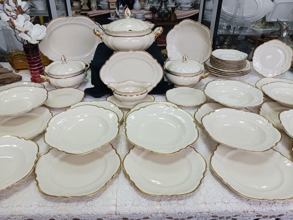 Rosenthal 12 osob Victoria ecru serwis obiadowy