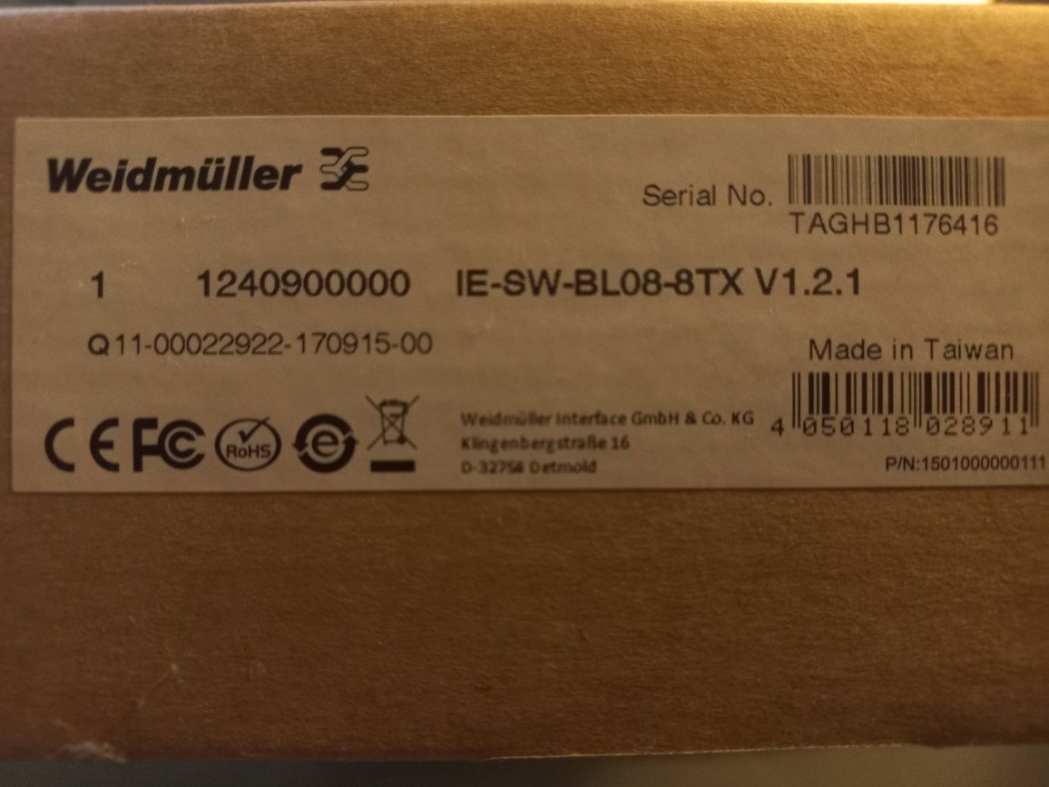 Rede Switch - sem gestão 8 Portas IP30