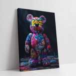 Obraz na płótnie "Grafitti Miś" 30x40 cm - Nowoczesna sztuka do wnętrz