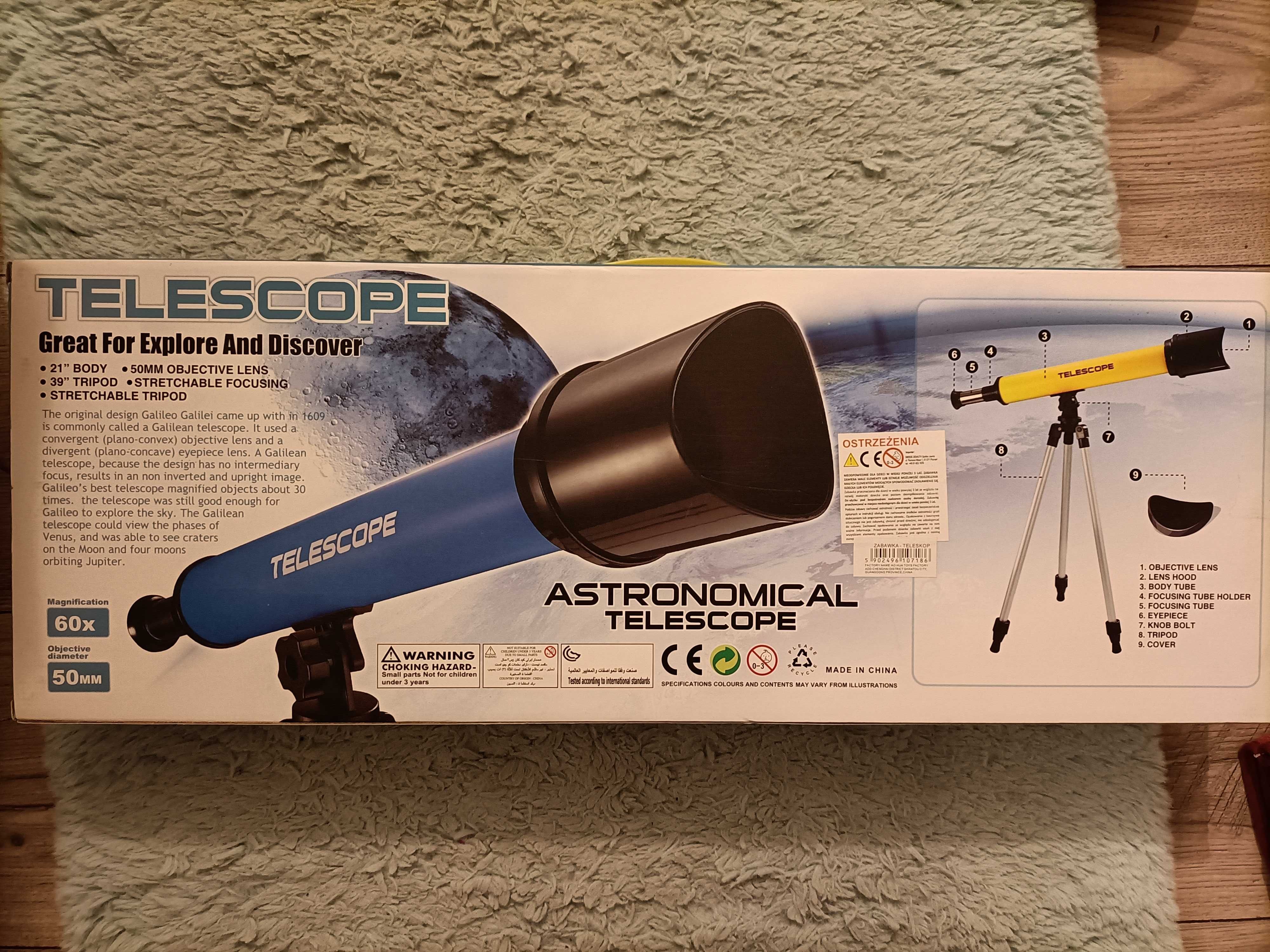 Teleskop astronomiczny 60x