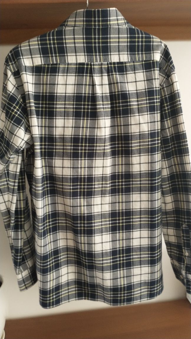 Męska koszula flanelowa H&M, Regular, M, kratka, jak nowa