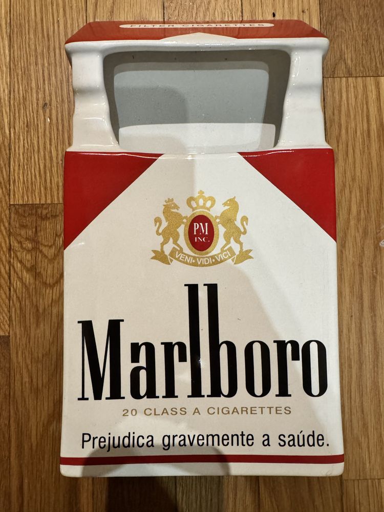 Cinzeiro Marlboro cerâmica grande vintage