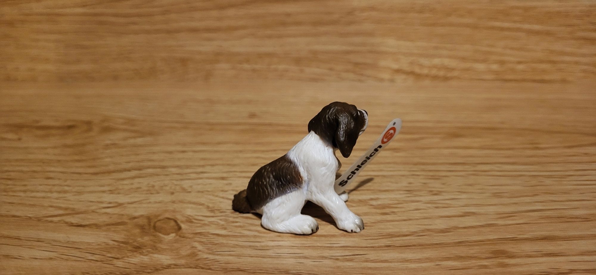 Schleich pies szczeniak siedzący figurka model wycofany z 2004 r.