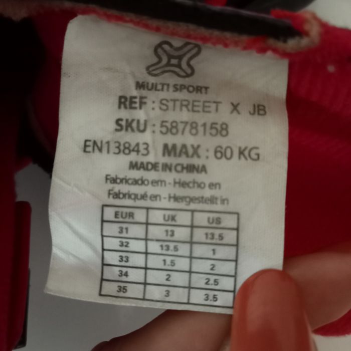 Par de patins infantil