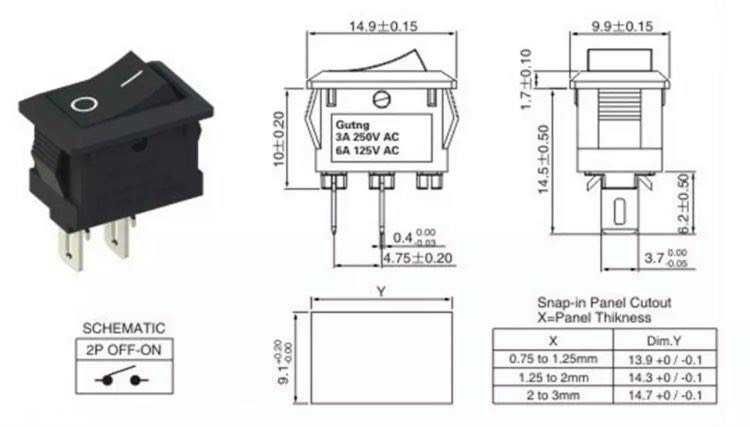 2 Interruptores On/Off para Carro/Moto (3 Cores) Nº2| NOVOS