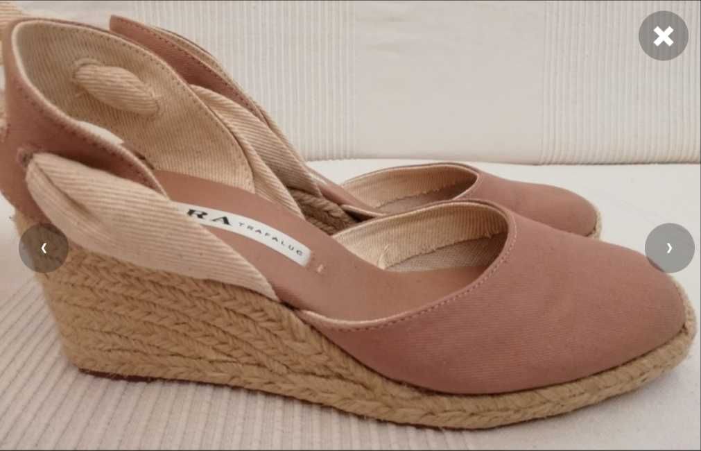 ZARA Espadryle baleriny Na koturnie z limitowanej Trafaluc