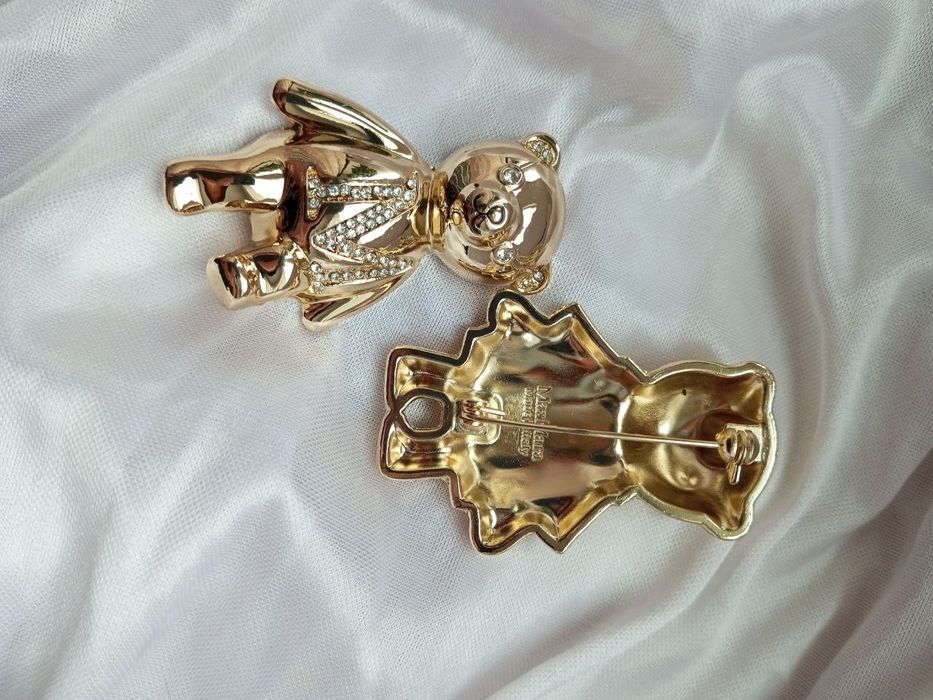 Трендова брошка ведмедики max mara з маркуванням