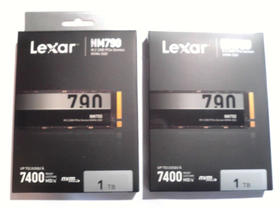 Dysk 1TB NVMe Lexar NM790 Gen4x4, 7400/6500MB/s - nowy - mam 2 sztuki.