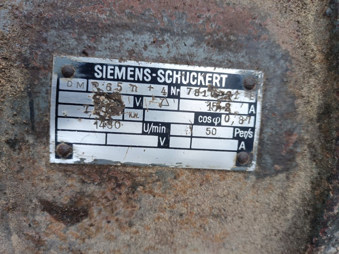 Stary zabytkowy silnik elektryczny simens-schucker  7,5kw