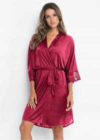 B.P.C kimono bordowe szlafrok sexi r.36/38