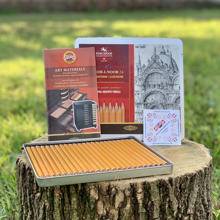 Олівці Графітні Koh-I-Noor 1500, 8в-10н 24 шт