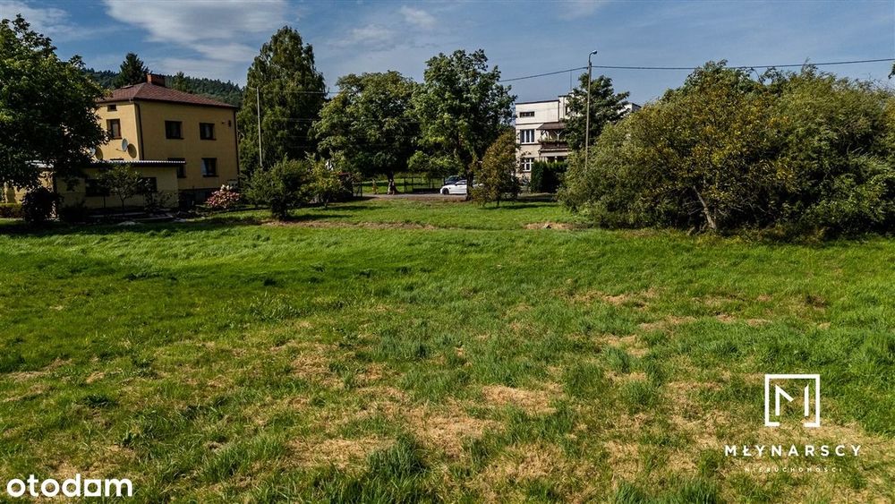 Płaska,prostokątna działka budowlana w Wilkowicac