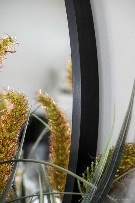 Lustro okrągłe loft w aluminiowej ramie 60, 70, 80, 90, 100 cm