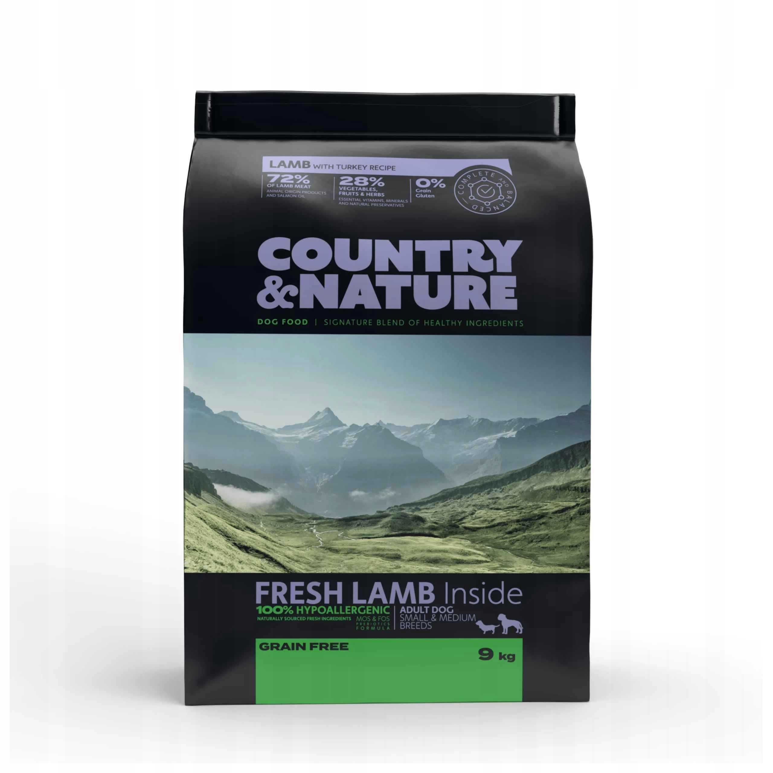 Country & Nature Fresh Lamb with Turkey - Jagnięcina z Indykiem 9kg