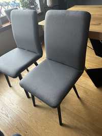 Krzesła tapicerowane szare 4 sztuki Glorio