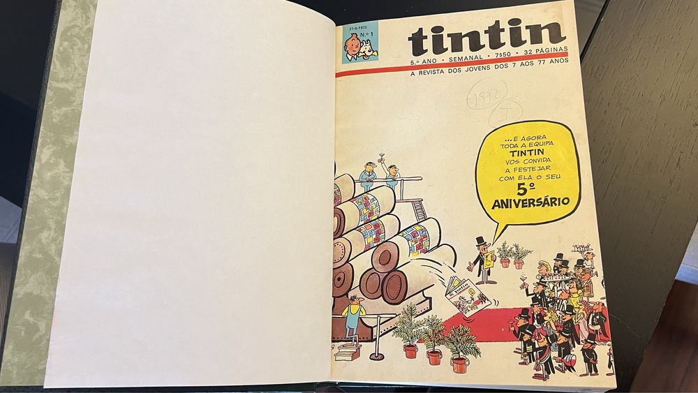 Colecão de revistas tintin encadernadas