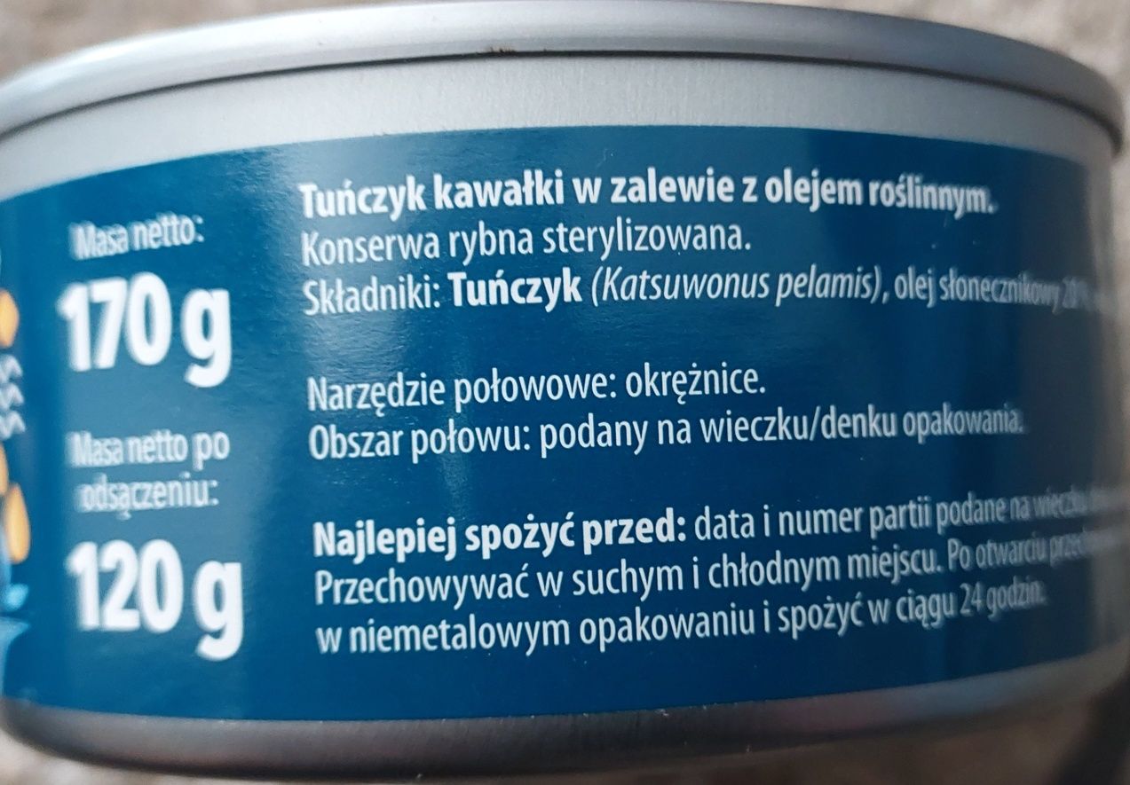 Konserwa tunczyk kawałki EvrFish 170 g