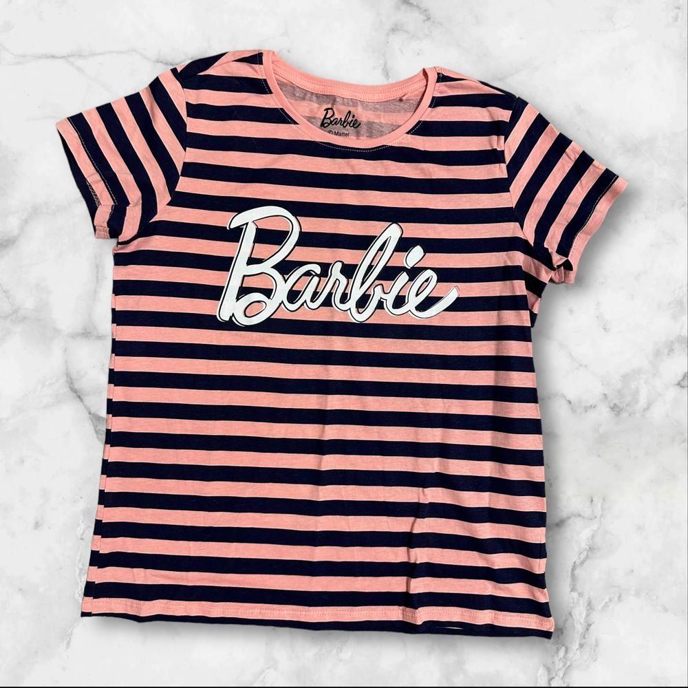 Bluzka T-Shirt Barbie XS/34 Sinsay W paski